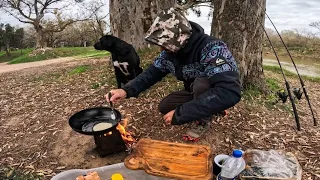 Pesca y cocina, pesca de carpas con "Harinado Mágico" Carpfishing, pesca urbana