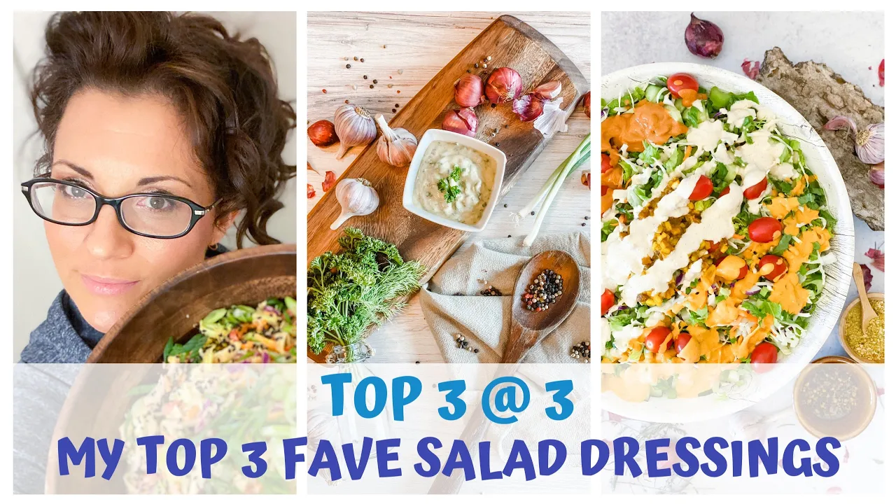 MY TOP 3 FAVORITE SALAD DRESSINGS WITH RECIPES  RAW FOOD VEGAN