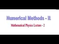 Mathematics Physics Numerical Methods - 2 Integration Trapezoidal-Simpson Rule