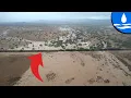 Flash Flood at Border Wall outside San Diego - Tropical Storm Kay
