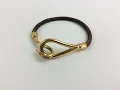 Hermes Jumbo Gold-tone Brown Bracelet