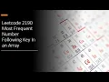 Leetcode 2190 Most Frequent Number Following Key In an Array