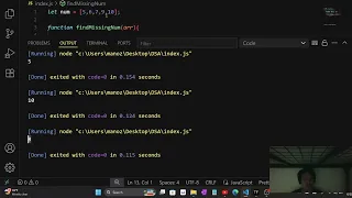 Find Missing Number in an Array javaScript
