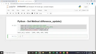 166 Python Set Method difference update