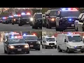 LAPD M F S UNITS RESPONDING CODE 3 DTLA MAY IMMIGRATION PROTEST PART 1