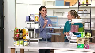 Cella 2-Piece Clear Kitchen Shelf Risers w Liners on QVC
