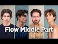how to get Flow Middle Part Hairstyle Month-By-Month Process
