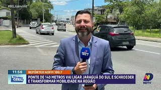 Construção de ponte de 140 m entre Jaraguá e Schroeder marca avanço na mobilidade