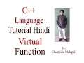 C Programming Language Tutorial Hindi 75 Virtual Function with example