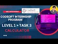 Codsoft Level 1 Task 3 CALCULATOR Internship Batch 2023-2024 Free Certificate Technical Rajnishsoni