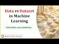 2 Data vs Dataset in Machine Learning Structured vs Unstructured Data Artificial Intelligence