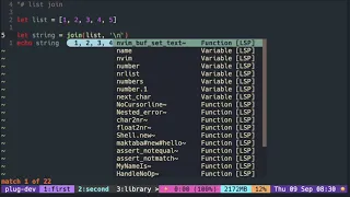 Vimscript Tutorial List converting to string