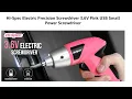 Hi-Spec Electric Screwdriver 27pc 3 6V Pink USB Small Power Screwdriver Set Cordless Rechargeable