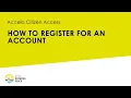 Accela Citizen Access How to Register for an Account to Submit Permits Online