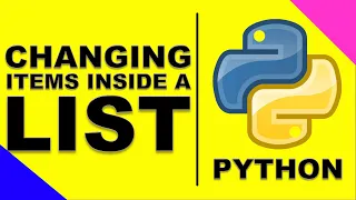 Changing items inside a List Python Programming FREE Tutorial for Algorithmic Trading