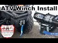 How TO INSTALL an ATV WINCH 2000 lb KFI Winch Unboxed Built Installed on a CFMoto CForce