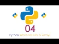 Python-04 What are lists or Arrays python lists python in Urdu python in Hindi