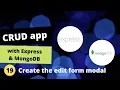 Create an CRUD Application with ExpressJS and MongoDB create edit modal