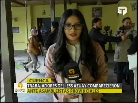Trabajadores del IESS Azuay comparecen ante asambleístas provinciales