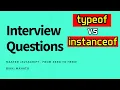 typeof vs instanceof JavaScript Interview Questions Zero to Hero
