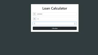 Project 2 A Simple Loan Calculator - using HTML CSS JavaScript