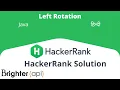 Hackerrank Data Structure Arrays - Left rotation Solution in Java