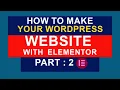 Developing Your First Website Part 2 Creating page with elementor