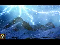 Winter Thunderstorm Snowstorm Sounds with Wind Thunder and Lightning Sound Effects 10 Hours