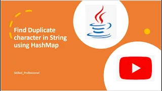 find duplicate characters in string using HashMap Duplicate Occurrence in String Using Map