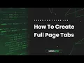 How To Create Full Page Tabs Using HTML CSS JS
