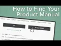 How To Find Your Product Manual