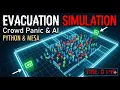 Multi-Agent Evacuation Simulation with Python MESA Grid-Based Demo