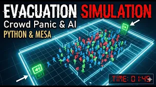 Multi-Agent Evacuation Simulation with Python MESA Grid-Based Demo