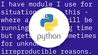 Showing the stack trace from a running Python application