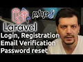 Laravel authentication - login and registration with email verification and password reset