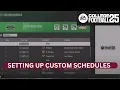 How To Set Custom Schedules EA Sports College Football