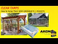 Clear Tarps for Patios Gazebos Pergolas and Screened in Porches Grommets and Pockets Overview