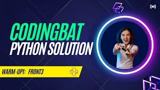 CodingBat Solution Python - Warmup1 Front3
