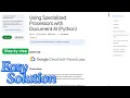 Using Specialized Processors with Document AI Python