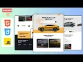 Responsive Car Rental Website Design Using HTML CSS JavaScript With Free Source Code