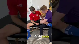 Soccer player on massage session