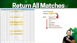 How to Return Multiple Values in Excel Lookup Function All Matches Results