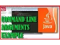 JAVA Using command line arguments example