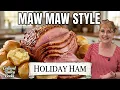 Easy Holiday Ham with Shortcut Homemade Rolls Cooking like Maw Maw