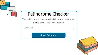 Palindrome Checker using HTML CSS and JavaScript