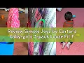 Review Simple Joys by Carter s baby-girls 3-pack Loose Fit Flame Resistant Fleece Footless Pajamas