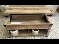 Sauder Carson Forge Lift-Top Coffee Table Lintel Oak finish I Product Review