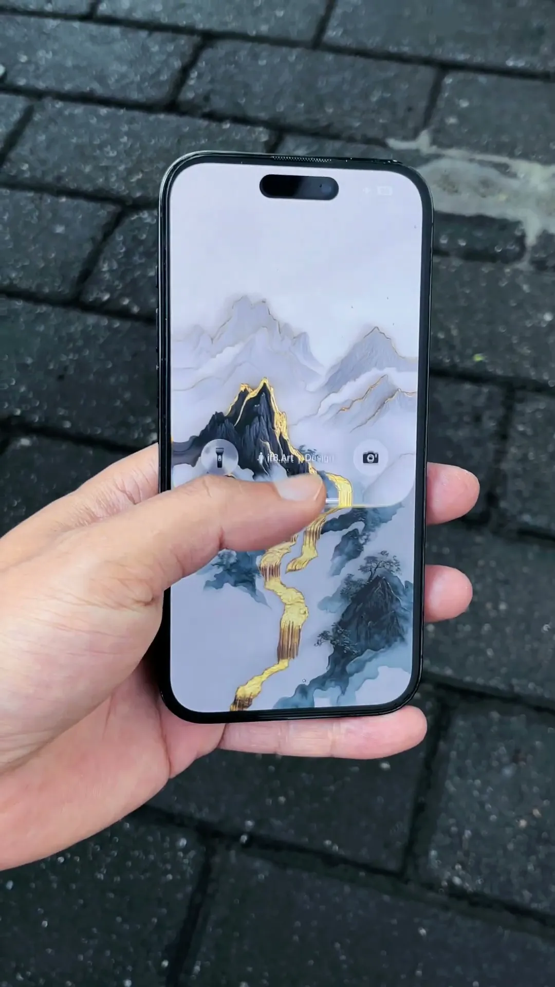 Zen Mountain iPhone Wallpaper Setup Preview