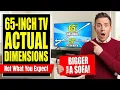 65-Inch TV Real Measurements vs What You Think