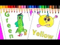 COLORING Learn Yellow and Green Halloween Cartoons Print and Color Pages